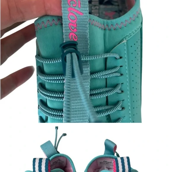 Pink and Green Sneakers with Minimalist Design - Picture 2 of 5